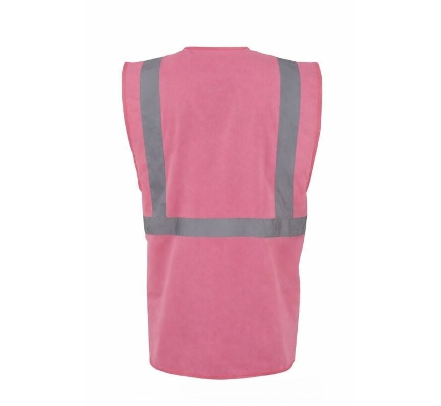 Veiligheidshesje met rits roze