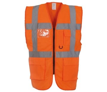 Veiligheidshesje met rits oranje