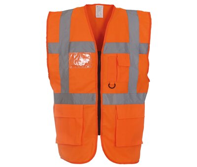 Veiligheidshesje met rits oranje