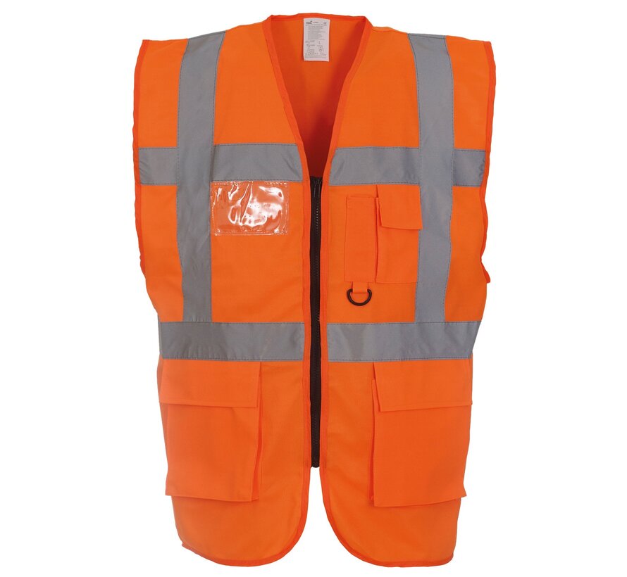 Veiligheidshesje met rits oranje