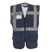 Veiligheidshesje met rits navy