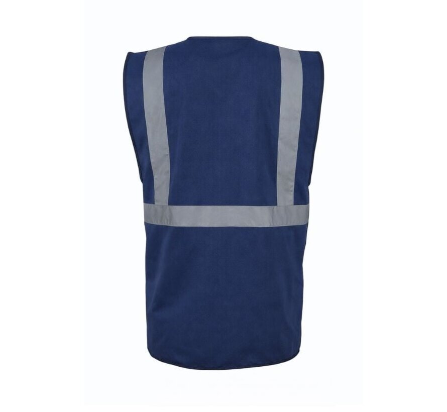 Veiligheidshesje met rits navy