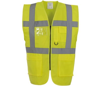 Veiligheidshesje met rits geel