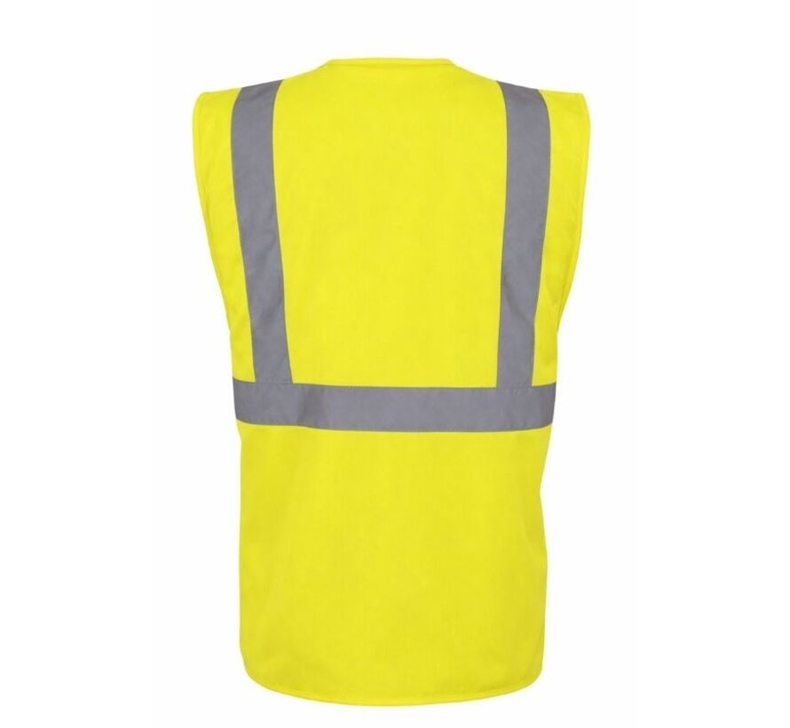 Veiligheidshesje met rits geel