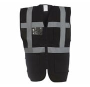 Veiligheidshesje met rits zwart