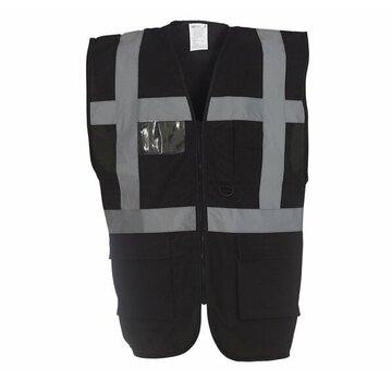 Veiligheidshesje met rits zwart