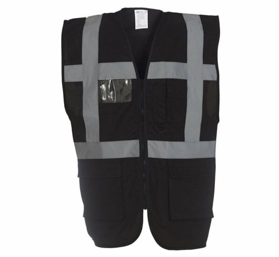 Veiligheidshesje met rits zwart