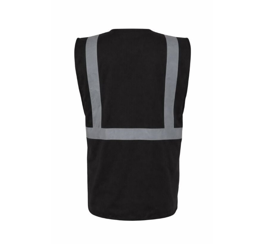 Veiligheidshesje met rits zwart