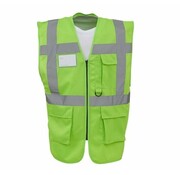 Veiligheidshesje met rits lime