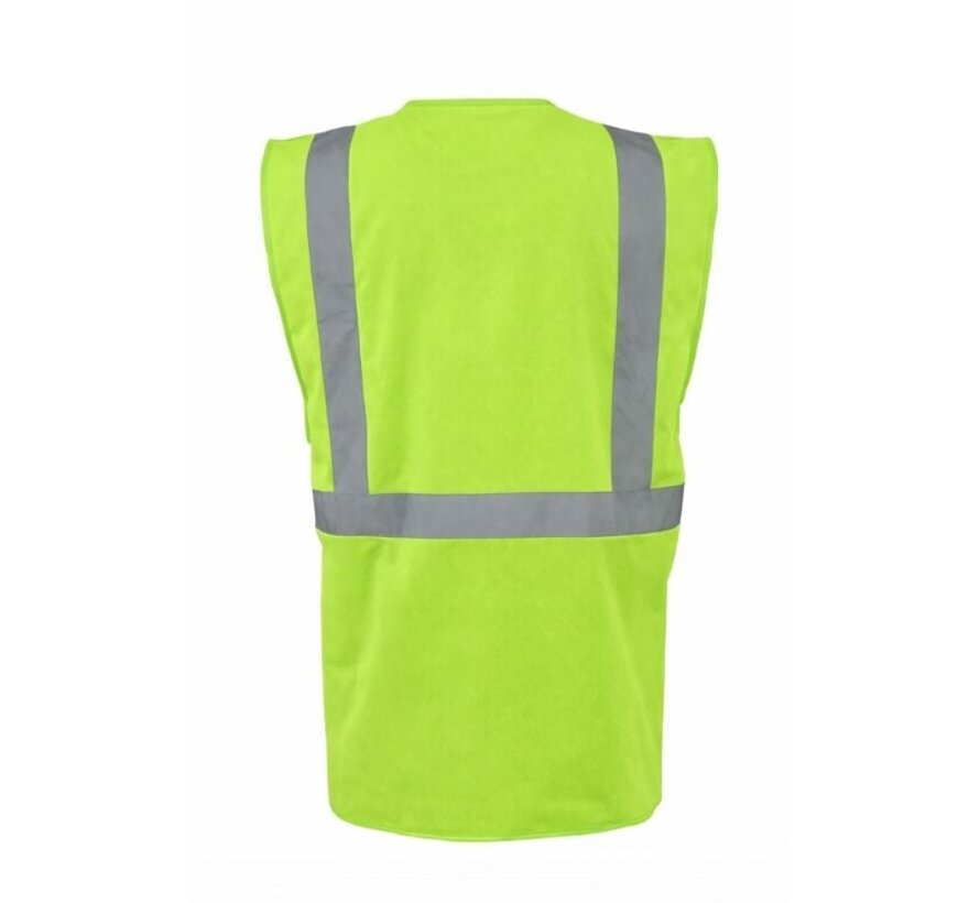 Veiligheidshesje met rits lime