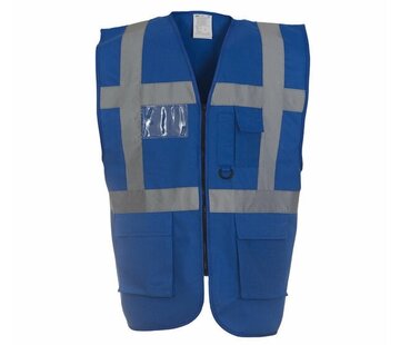 Veiligheidshesje met rits blauw