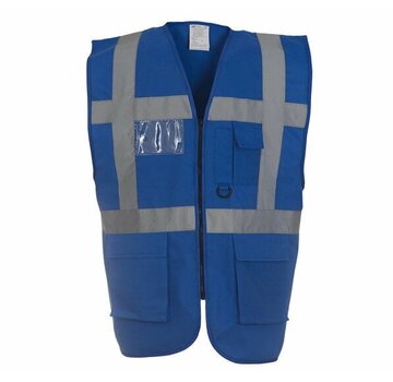 Veiligheidshesje met rits blauw