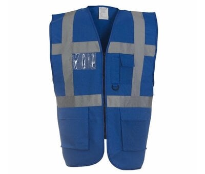 Veiligheidshesje met rits blauw