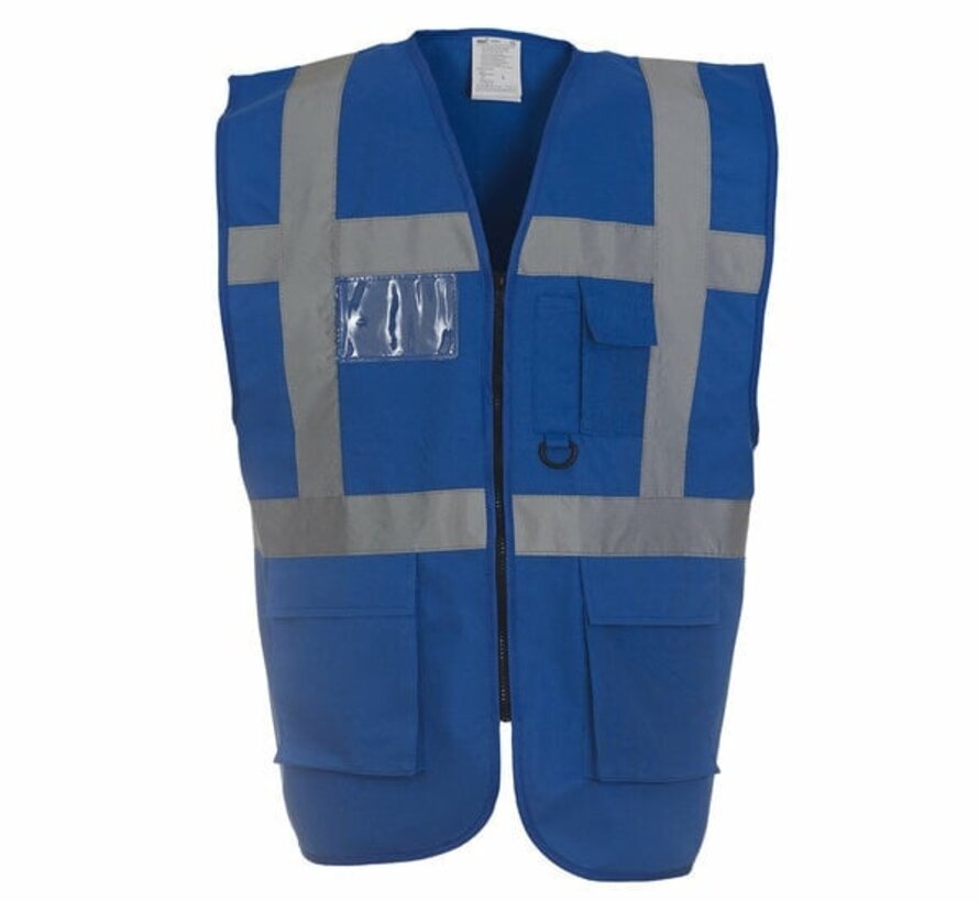 Veiligheidshesje met rits blauw