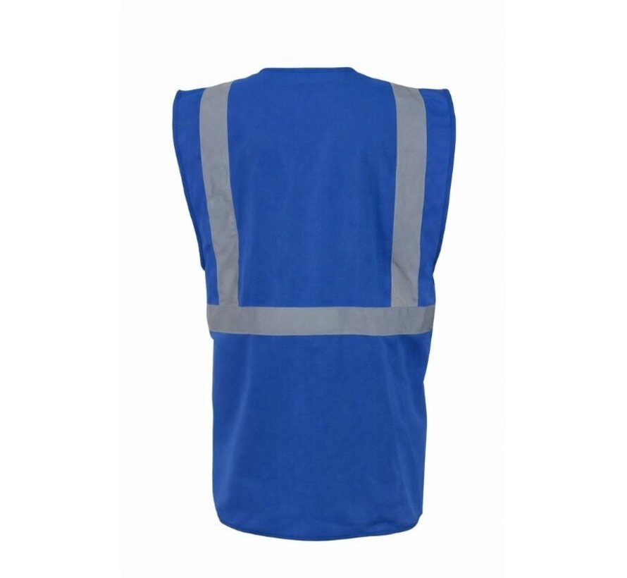 Veiligheidshesje met rits blauw