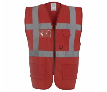 Veiligheidshesje met rits rood