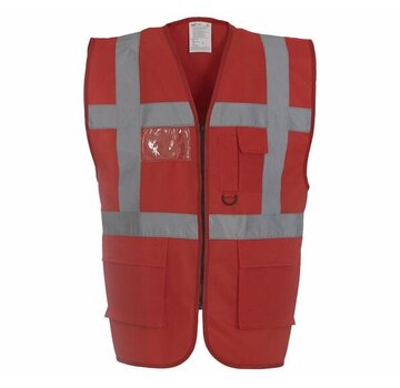 Veiligheidshesje met rits rood