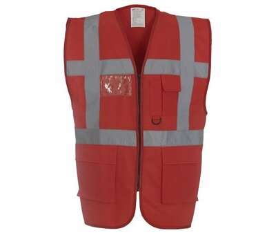 Veiligheidshesje met rits rood