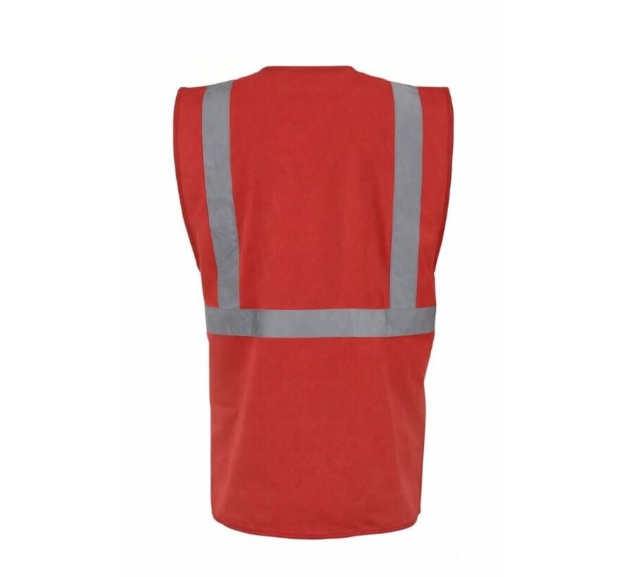 Veiligheidshesje met rits rood