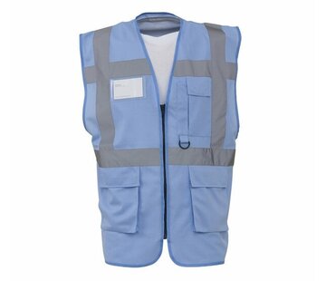 Veiligheidshesje met rits lichtblauw