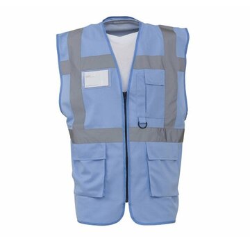 Veiligheidshesje met rits lichtblauw