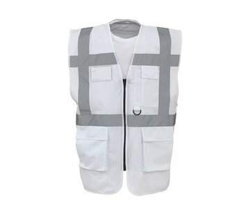 Veiligheidshesje met rits wit