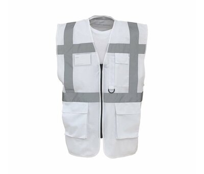 Veiligheidshesje met rits wit