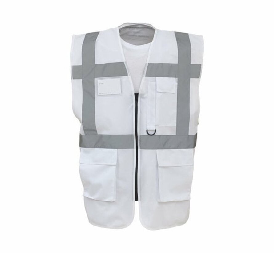 Veiligheidshesje met rits wit
