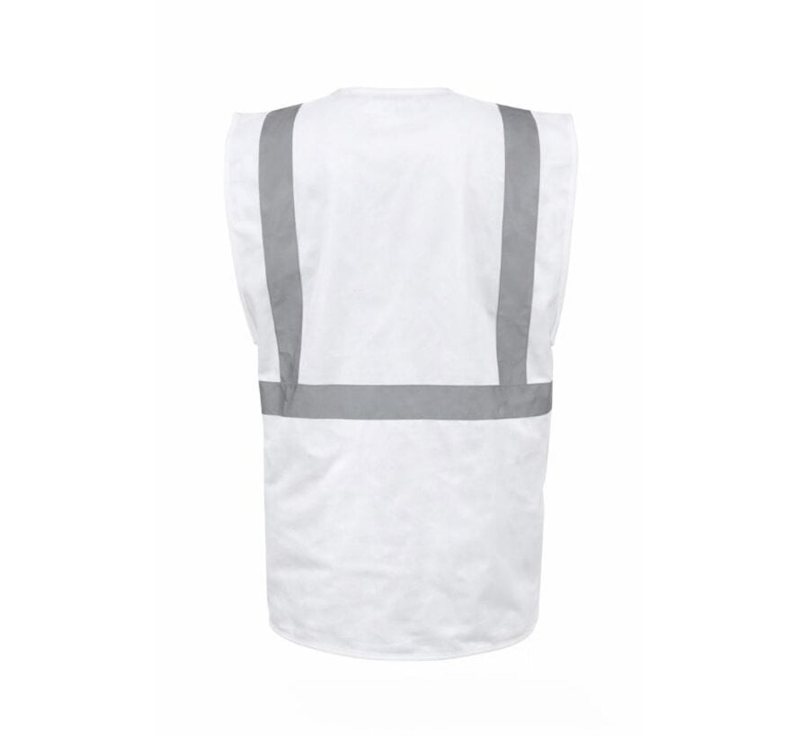 Veiligheidshesje met rits wit