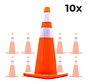 10-pack Verkeerskegel 70cm oranje - soepel model