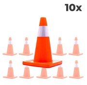 Safenorm 10-pack Verkeerskegel 45cm oranje - soepel