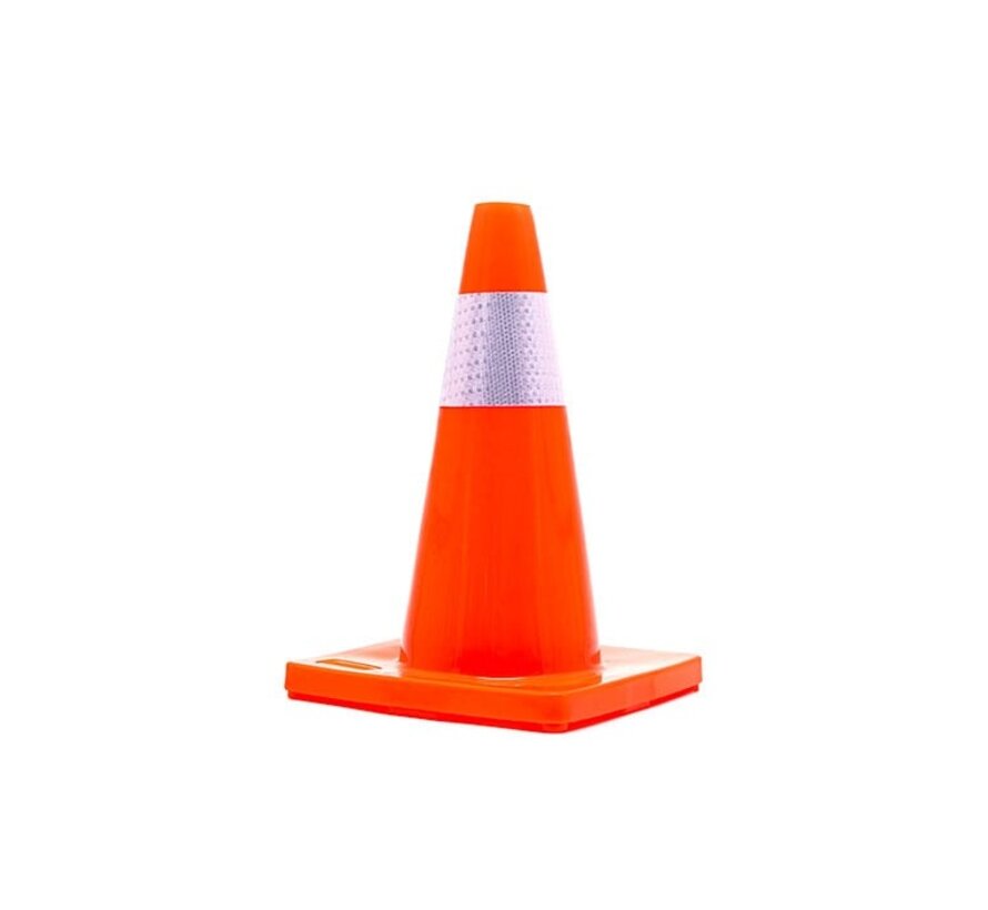 10-pack Verkeerskegel 45cm oranje - soepel