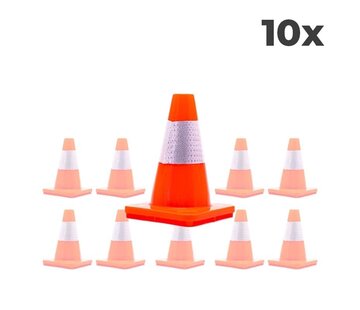 Safenorm 10-pack Verkeerskegel 30cm oranje - soepel