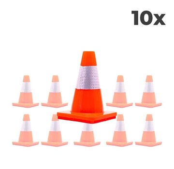 Safenorm 10-pack Verkeerskegel 30cm oranje - soepel
