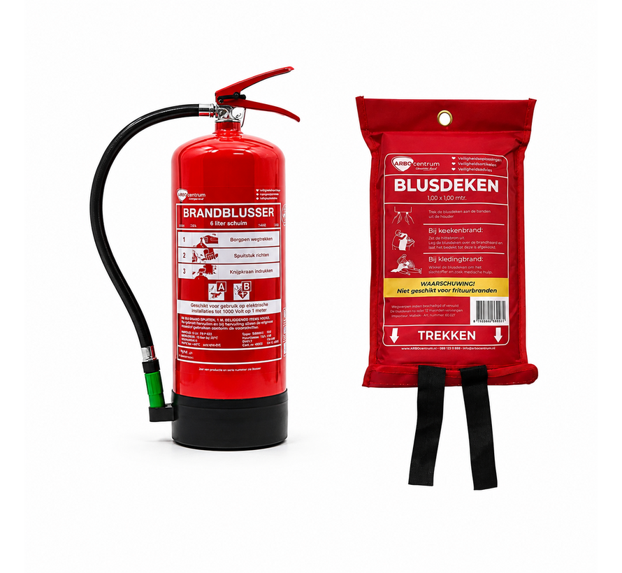Schuimblusser en blusdeken pakket