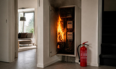 Brand in de meterkast voorkomen: oorzaken, signalen en blussen