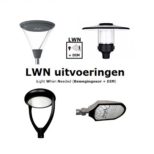 Straatverlichting met LWN (bewegingssensor en DIM)