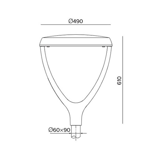 Olest-Novatilu Berna Lira 20W LED straatverlichting, 2604 lumen