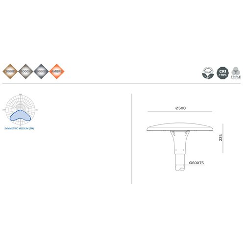 Olest-Novatilu Dallas 15W LED straatverlichting, 1935 lumen