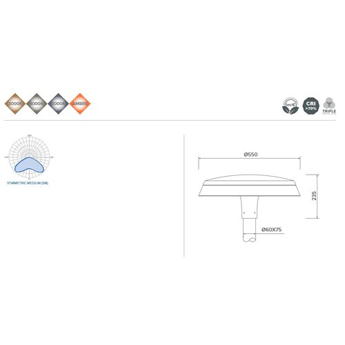 Olest-Novatilu Dallas Plus 20W LED straatverlichting, 2604 lumen