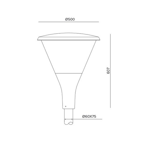 Olest-Novatilu Dallas Copa 60W LED straatverlichting, 4800 lumen