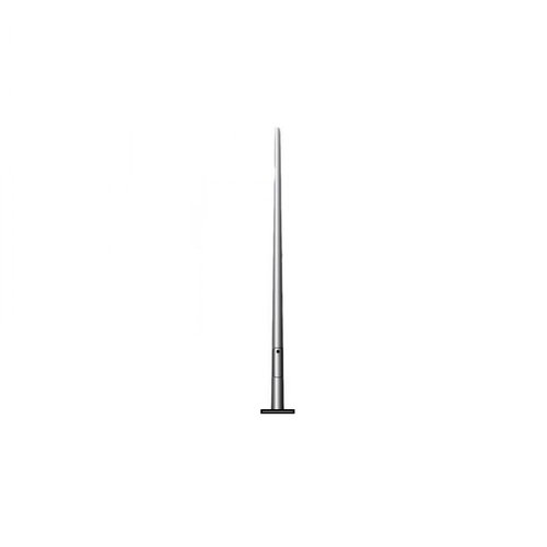 Olest 3,0m - aluminium conische lantaarnpaal-lichtmast, lengte 3,0m, topmaat 60mm met voetplaat