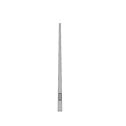 Olest 12,0m - verzinkte stalen conische lantaarnpaal-lichtmast, lengte 12,0m, topmaat 76mm