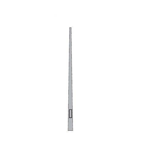 Olest  3,5m - verzinkte stalen conische lantaarnpaal-lichtmast, lengte 3,5m, topmaat 60mm