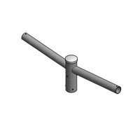 Verzinkte dubbele uithouder 750mm, voor mast 60/76mm, lengte uithouder 750mm, topmaat 60 mm