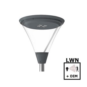 Olest Citta LWN 17W LED paaltop straatverlichting, 2520 lumen met bewegingssensor on/off of on/DIM