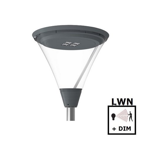 Olest Citta LWN 35W LED paaltop straatverlichting, 4480 lumen met bewegingssensor on/off of on/DIM