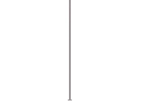 Aluminium rechte WIFI mast met kantelbare voetplaat