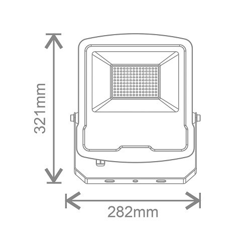 Olest Della HP 80W Projector LED straatverlichting, 8000 lumen, in 3000, 4000 of 6500K