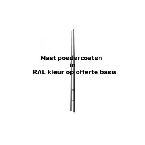 Olest  Verzinkte cilindrische/verjongde lichtmast poedercoaten lichtmast met voetplaat in standaard RAL kleur, lengte 3-12m